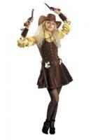 Костюм карнавальный взрослый "Ковбойка" (бархат)