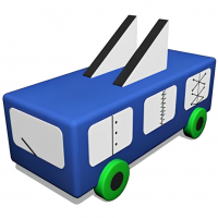 Напольная игрушка "Троллейбус" (80х50х20 см)