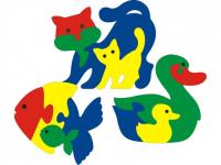 Мозаика мягкая "Фигурки животных №2" 3 шт