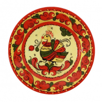 Тарелка с росписью (дерево)