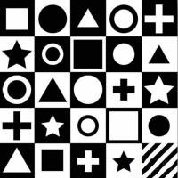 Поле игровое "Черно-белые фигуры" (75х75 см)