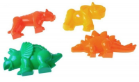 Формочки (тигр + мамонт + динозавр №1 + динозавр №2) для игры с песком