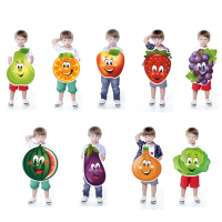 Набор сценических костюмов "Фрукты, овощи, ягоды" № 1,  9 шт