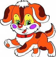 Наклейка интерьерная "Собачка"