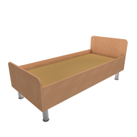 Кровать детская одноярусная на металлических ножках 1432х632х600 мм