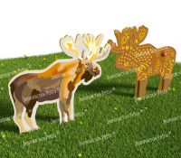 Двусторонний модуль с сенсорными элементами «Тактильный топиарий Лось»