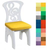 Стул детский нерегулируемый "Скрипичный ключ" мягкий, покраска