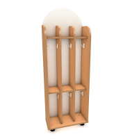 Шкаф для полотенец напольный двухъярусный, 3 секции (ХДФ белый)