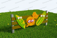 Забор из Экопластика "Огородный 3"