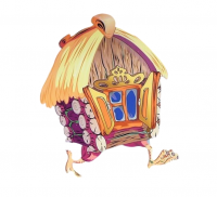 Уличная фигура "Избушка на курьих ножках"