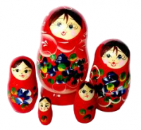 Матрешка 5 в 1 расписная малая