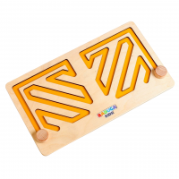 Межполушарная доска «Зигзаг», жёлтая