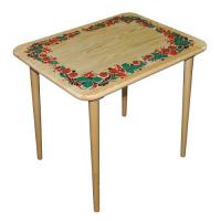 Стол с художественной росписью, малый травка "Ягоды", 2-ой ростовой категории