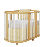 Овальная кроватка (комбинированная)