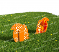 Двусторонний модуль с сенсорными элементами «Тактильный топиарий Белочка»