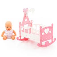 Пупс "Малыш" (24 см) с кроваткой-качалкой