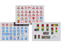 Базовый комплект светового оборудования "Дорожные знаки, светофоры" с беспроводным пультом дистанционного управления