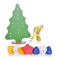 Шнуровка "Елочка с игрушками"