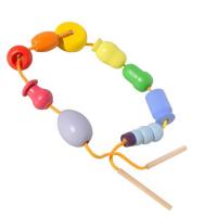 Бусы-шнуровка окрашенная