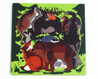 Рамка - вкладыш ГОЛОВОЛОМКА ЛЕСНЫЕ ЖИВОТНЫЕ ХДФ