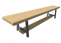 Скамейка гимнастическая из дерева длина 2 м (нагрузка до 200 кг) с метал. ножками