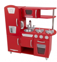 Кухня из дерева "Винтаж" красная