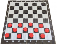 Шашки напольные с доской виниловой в тубусе