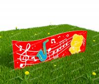 Забор из Экопластика "Музыкальные инструменты" (Модель5)