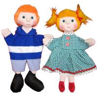 Перчаточные куклы "Девочка и мальчик"