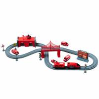 Железная дорога для детей "Служба спасения, 66 предметов", на батарейках