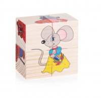 Кубики деревянные "Теремок" Сказка