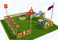 Патриотическая площадка  "Центр нравственно-патриотического воспитания юных патриотов". Комплект: Оптима 3