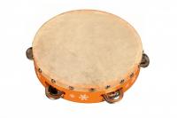 Тамбурин FT 8-5O с 5 джинглами (d=20 см с мембраной) оранжевый