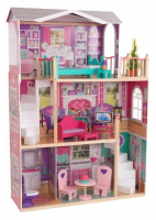 Большой дом "Элегантное поместье" с мебелью для кукол 40-46 см