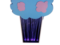 Зеркальное панно с фиброоптическими нитями "Разноцветный дождь"