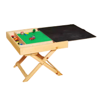 Мини-столик для ЛЕГО (48х48 см) со складными ножками, меловая доска