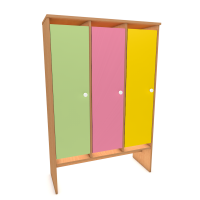 Шкаф детской на панелях, трехсекционный