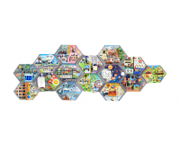 Комплект бизибордов (дидактических панелей) и декоративных панелей для оформления стены ГОРОД ПРОФЕССИЙ