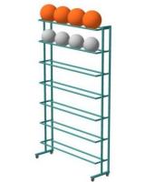 Стеллаж для хранения мячей на колесах