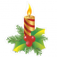 Наклейка "Рождественская свеча"