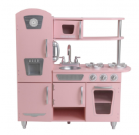 Кухня детская из дерева "Винтаж" розовая
