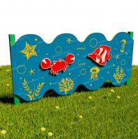 Забор из Экопластика "В гостях у краба" (Модель1)